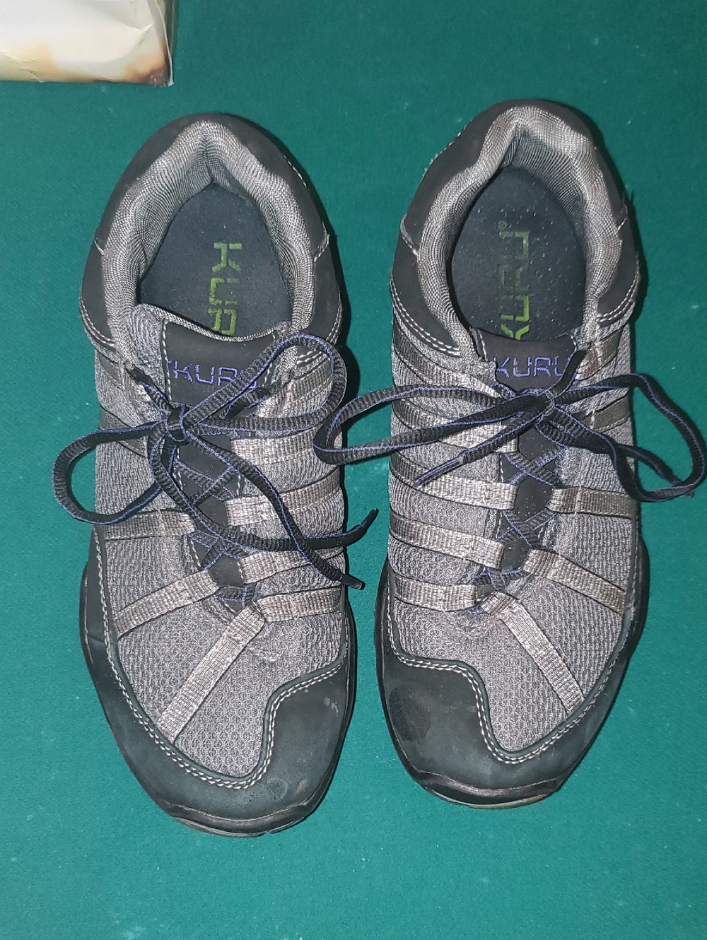 KURU Gray and Black Mesh Lace-Up Sneakers
